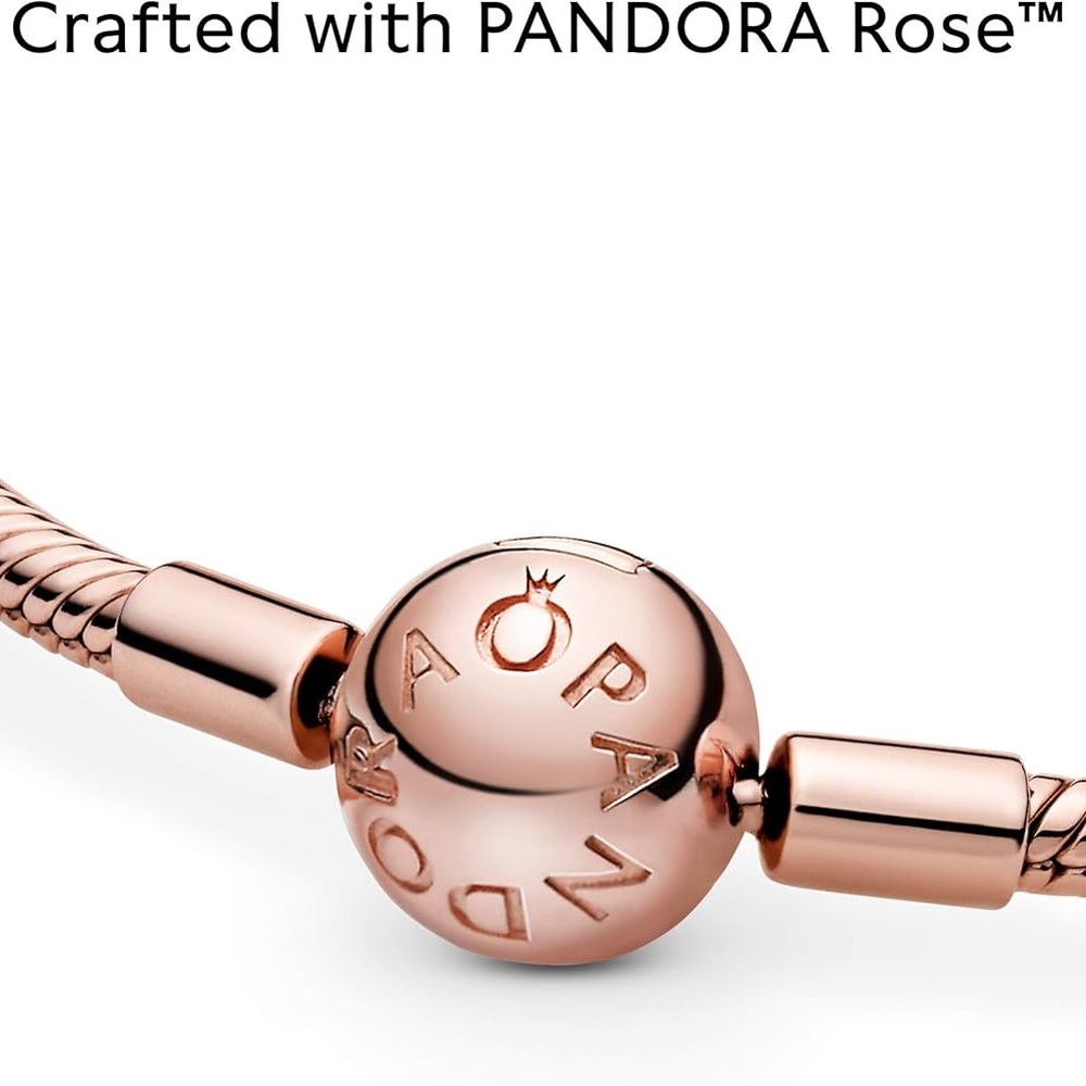 Pandora Rose Gold Bracelet snake chain 580728-17 style - Picture 5 of 5